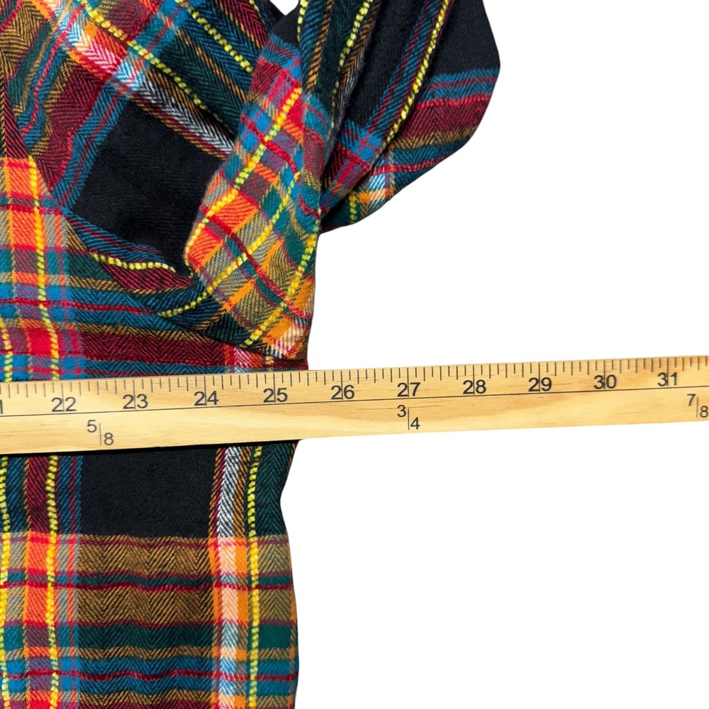 Natural Life Flannel Shirt Sz L Black Multicolor Button Up Long Sleeve Outdoors - Picture 9 of 12